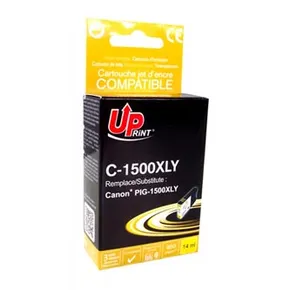 UPrint kompatibilis tinta PGI 1500XL-vel, sárga, 950 oldal, 14 ml, C-1500XLY, nagy kapacitású, pr